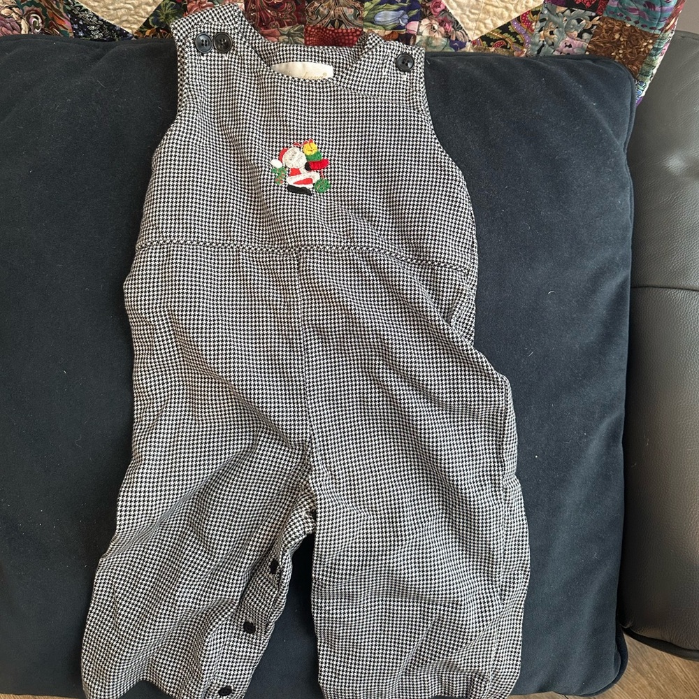 Strasburg‎ Boys Outfit Coverall Overall Christmas 3 Months Houndstooth Romper